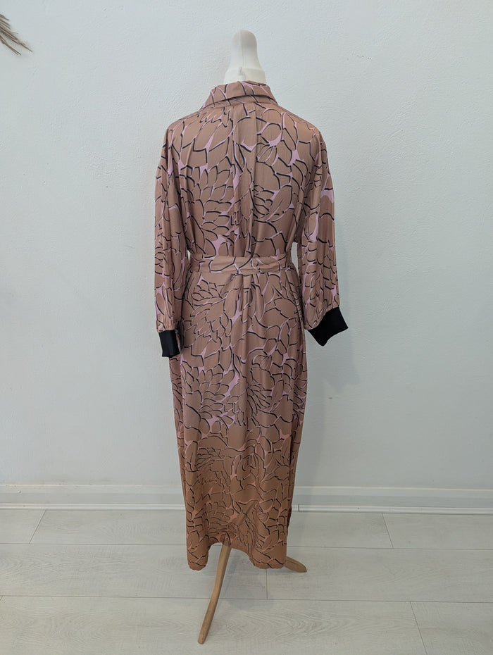 Nu Tan & Blush print Dress M