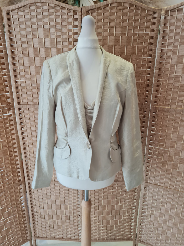 Nueva Champagne 3 piece trouser Suit 10/12