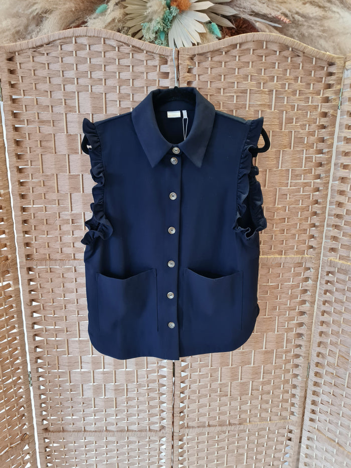 Numph navy waistcoat 6/8