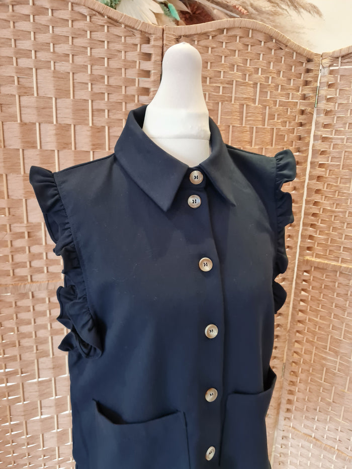 Numph navy waistcoat 6/8