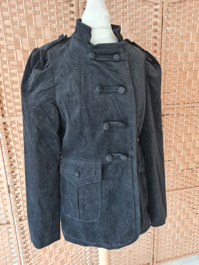 Oasis Black Military Jacket 10 NWT
