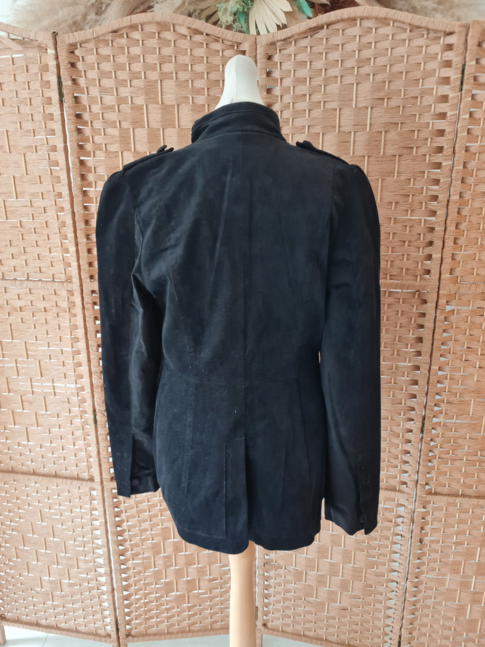 Oasis Black Military Jacket 10 NWT