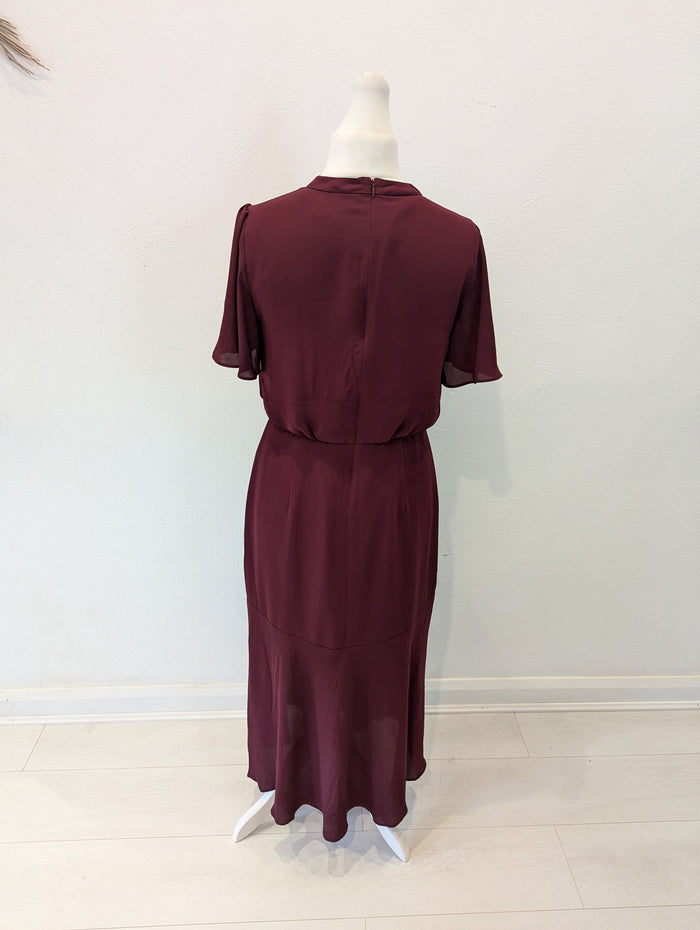 Oasis Burgundy Maxi Dress 14