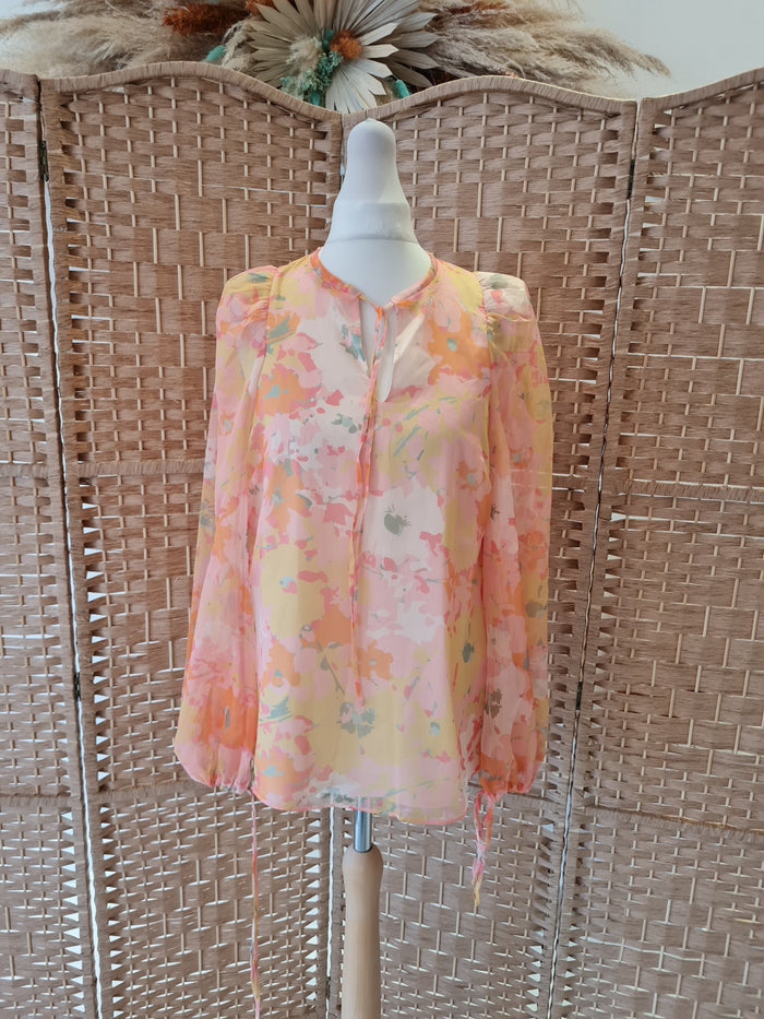 Oasis Coral Blouse 8 New