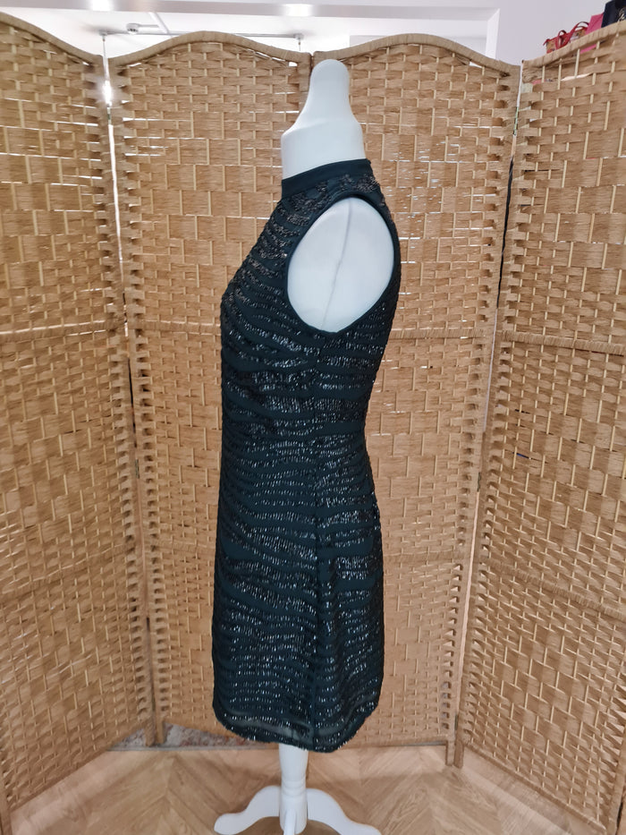 Oasis Green Sequin Dress 14 RRP £85