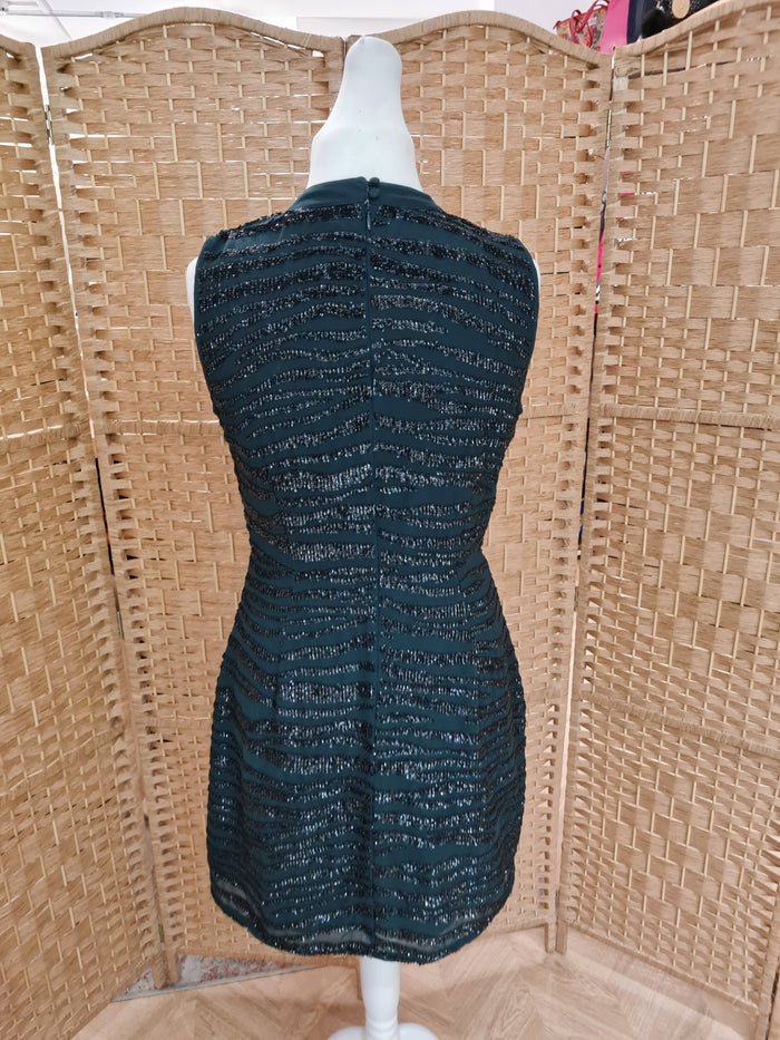 Oasis Green Sequin Dress 14 RRP £85