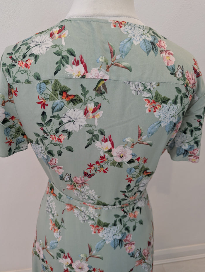Oasis Mint Floral Wrap Dress 12