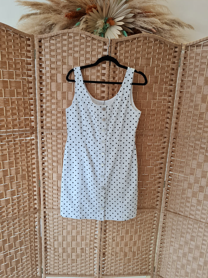 Oasis white spot dress 14 NWT RRP £46