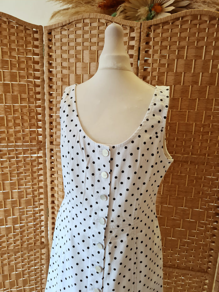 Oasis white spot dress 14 NWT RRP £46