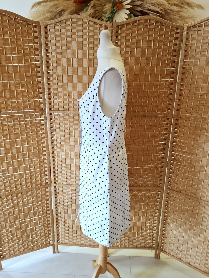 Oasis white spot dress 14 NWT RRP £46