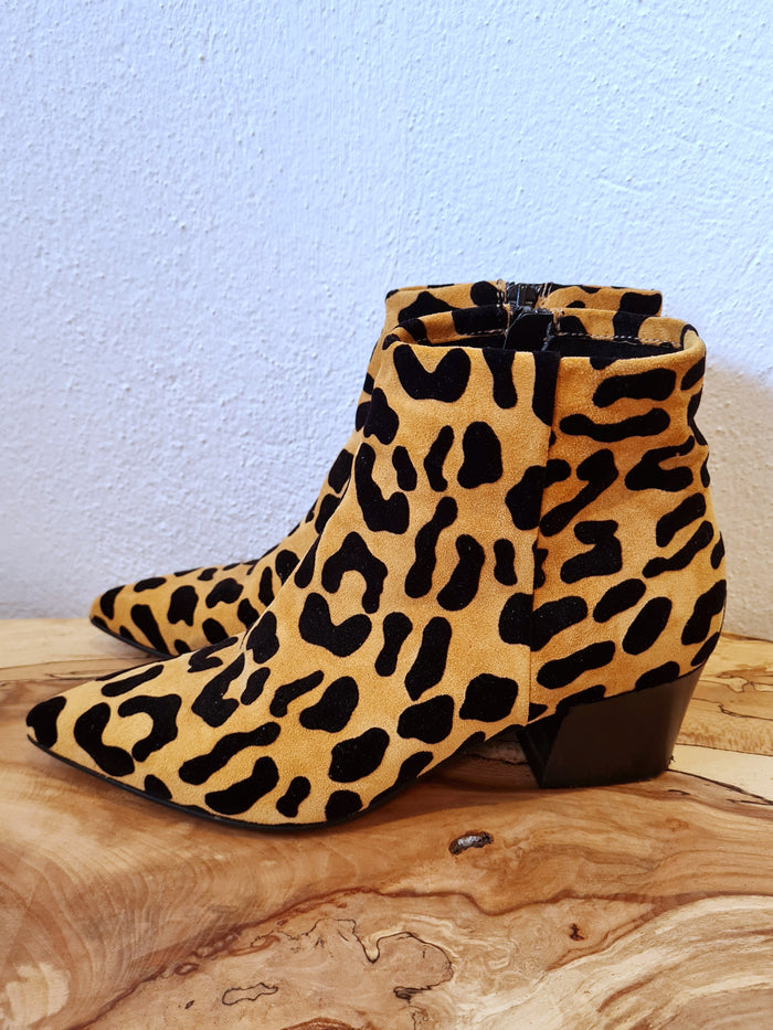 Office Animal Print Ankle Boot Size 4