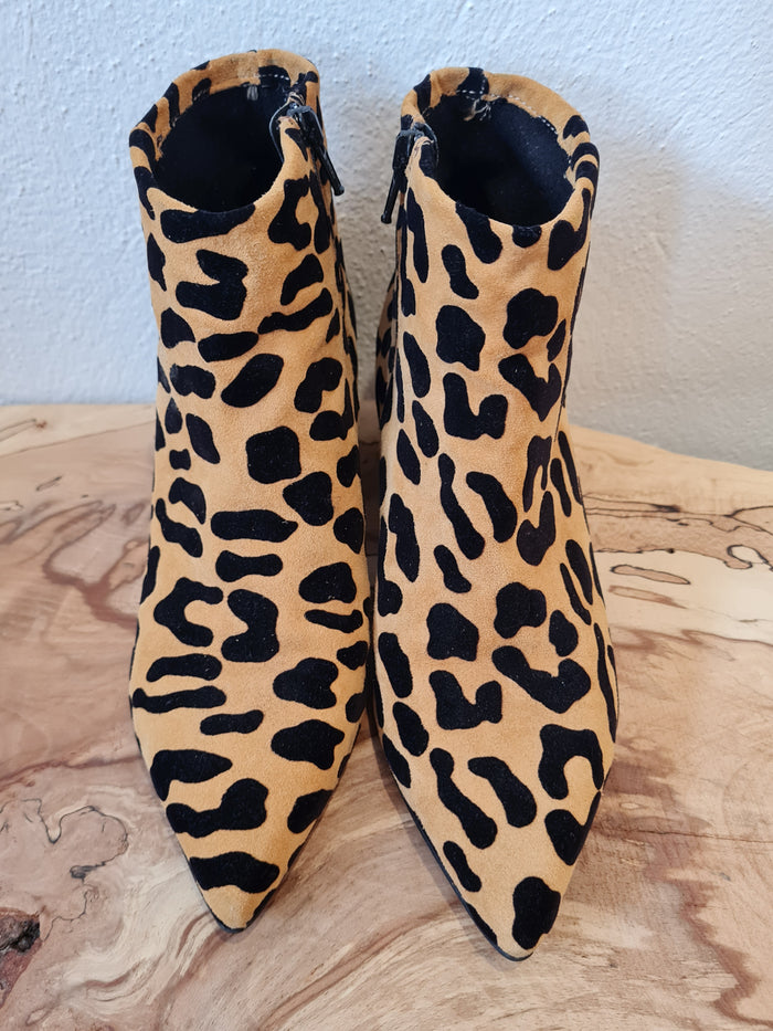 Office Animal Print Ankle Boot Size 4