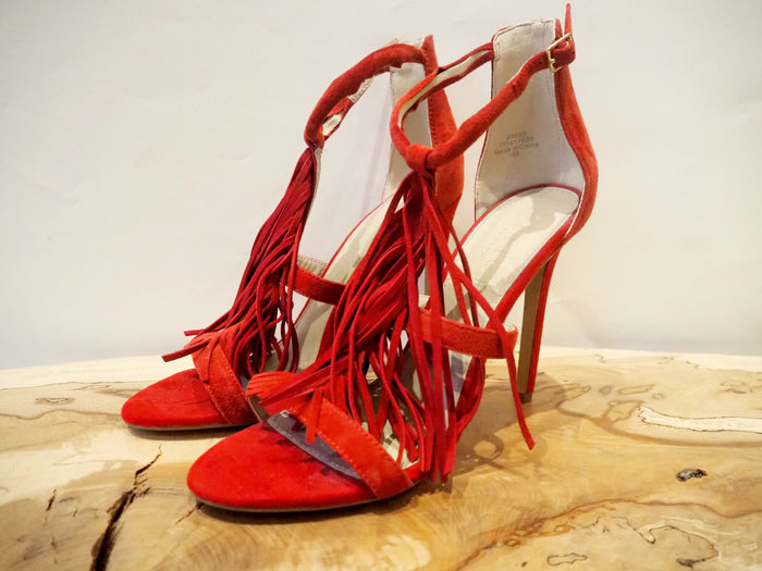 Office Red Suede Shoes 6