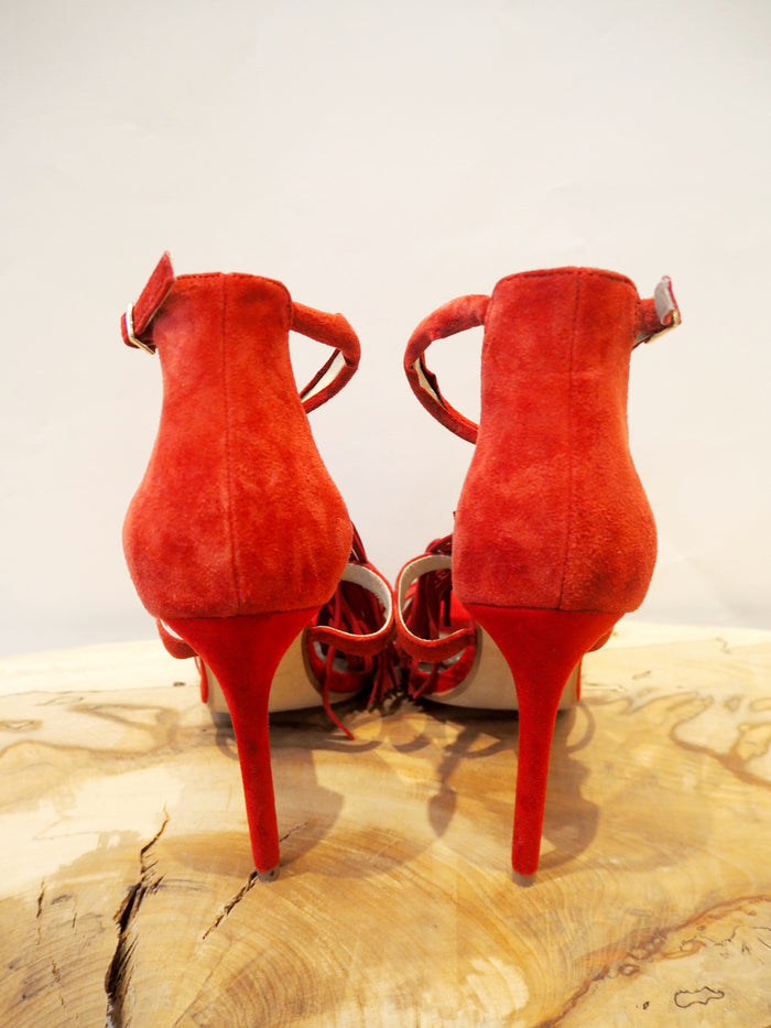 Office Red Suede Shoes 6