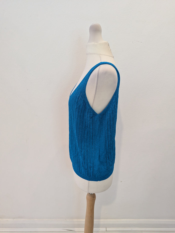 Oliver Bonas blue sparkle top 10 NWT RRP £45