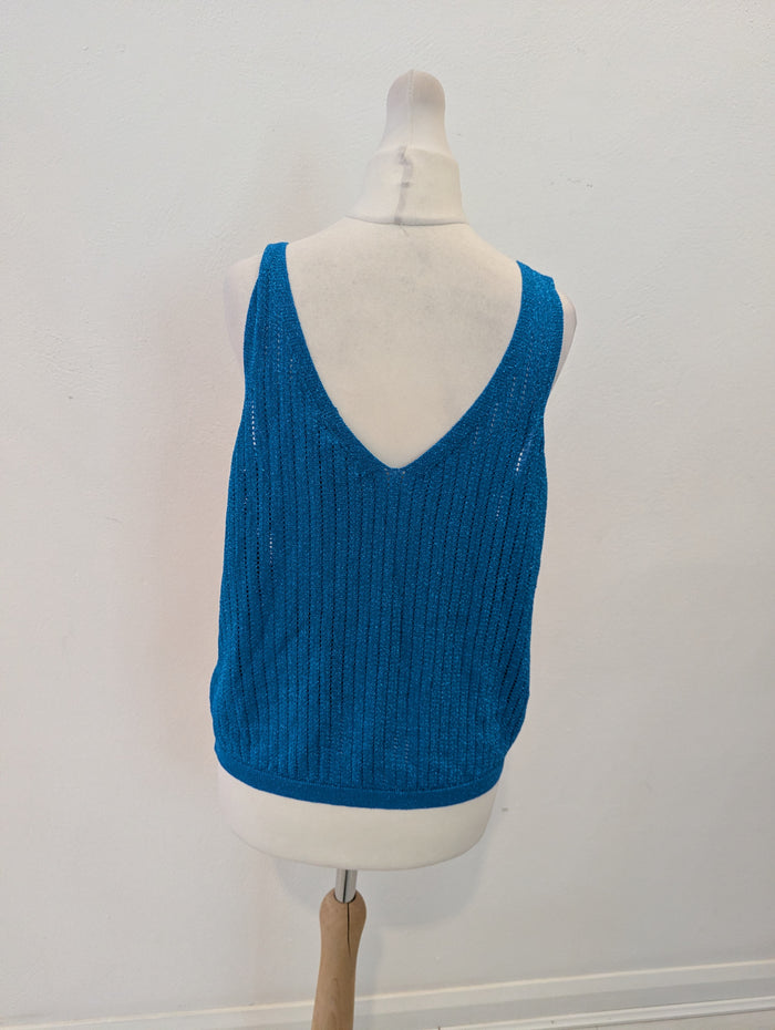 Oliver Bonas blue sparkle top 10 NWT RRP £45