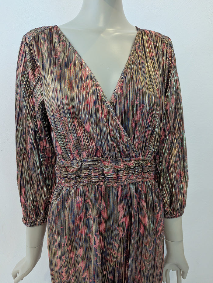 Oliver Bonas gold foil jumpsuit 8 NWT RRP £95