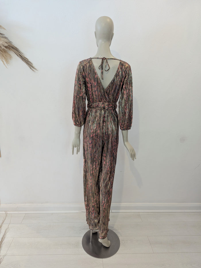 Oliver Bonas gold foil jumpsuit 8 NWT RRP £95