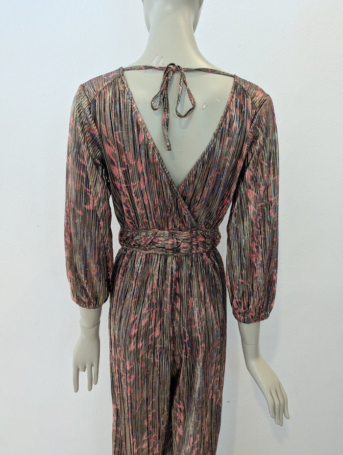 Oliver Bonas gold foil jumpsuit 8 NWT RRP £95
