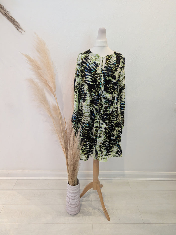 Oliver Bonas green smock dress 6 NWT RRP £78