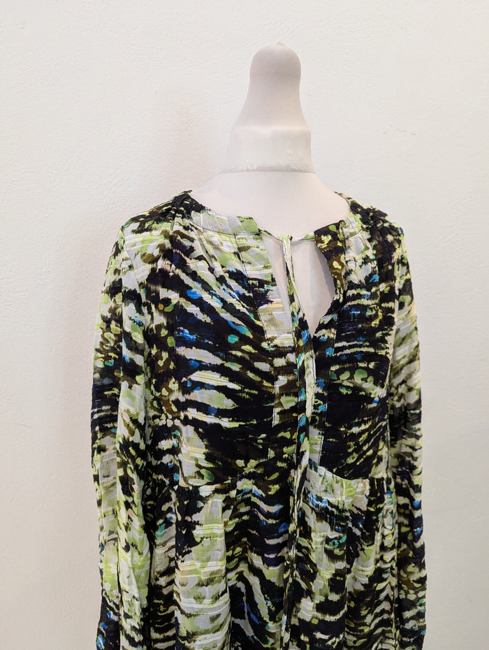 Oliver Bonas green smock dress 6 NWT RRP £78