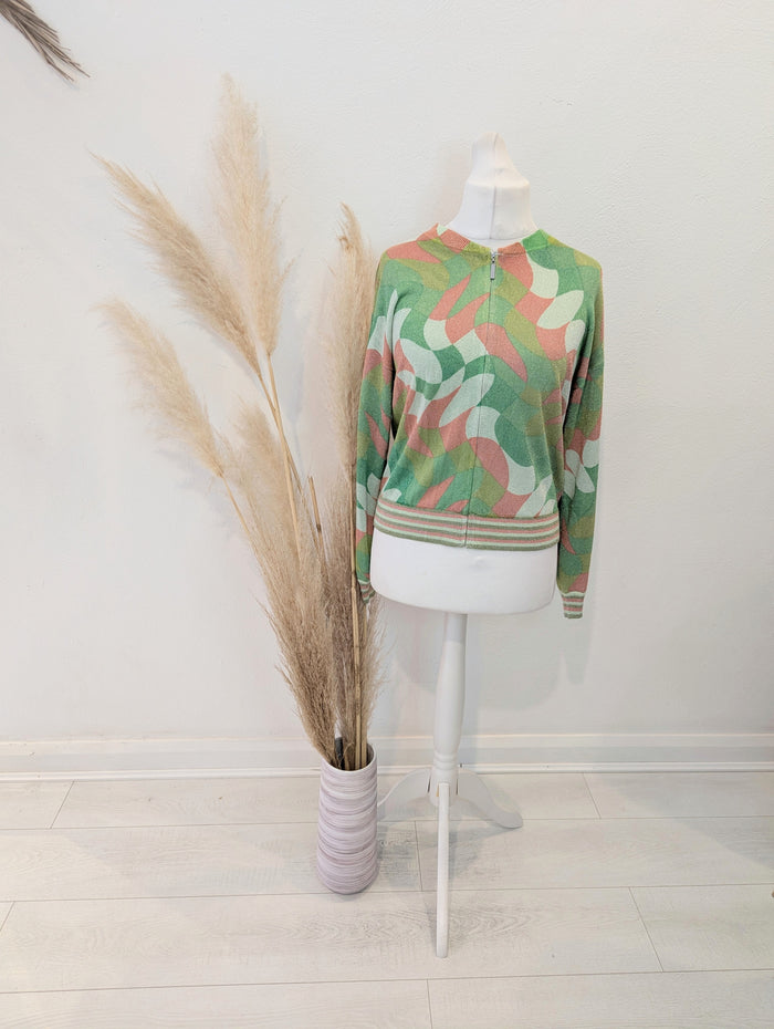 Oliver Bonas green sparkle bomber 10 NWT RRP £65