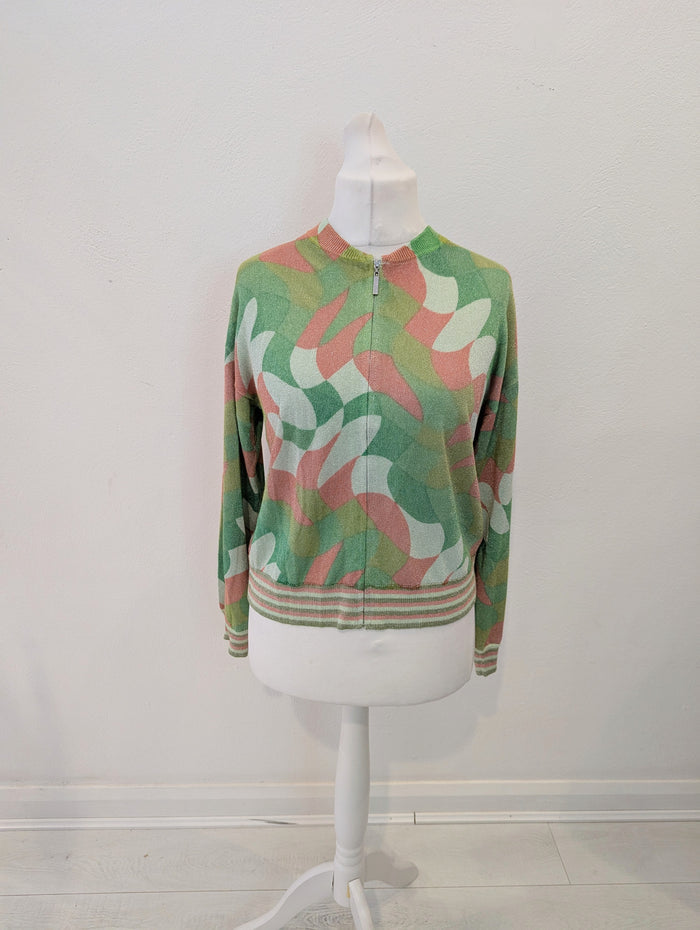 Oliver Bonas green sparkle bomber 10 NWT RRP £65