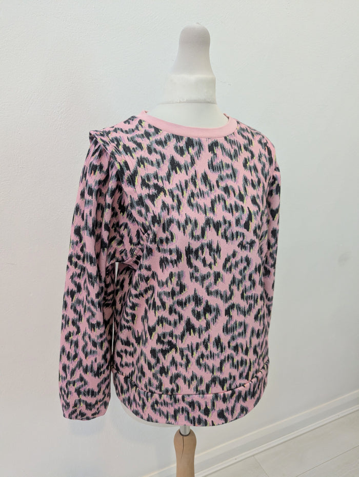 Oliver Bonas Pink animal print jumper 10