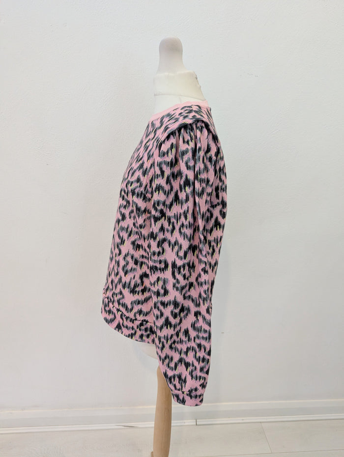 Oliver Bonas Pink animal print jumper 10