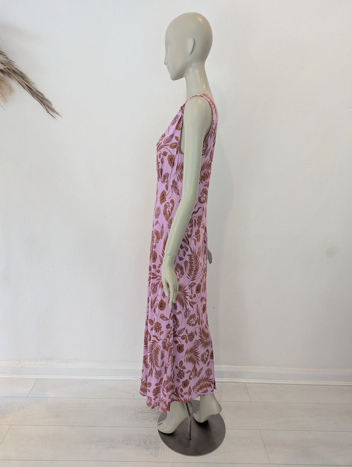 Oliver Bonas Pink Floral maxi 16 (small fitting)
