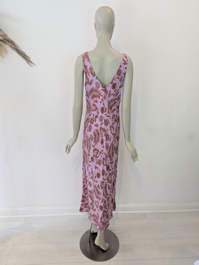 Oliver Bonas Pink Floral maxi 16 (small fitting)