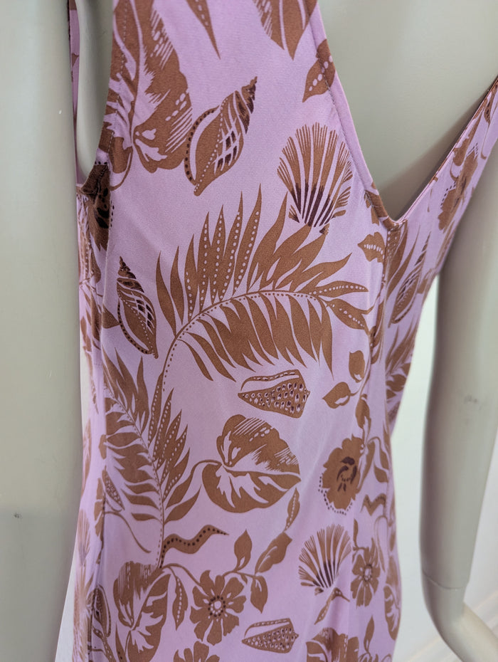 Oliver Bonas Pink Floral maxi 16 (small fitting)
