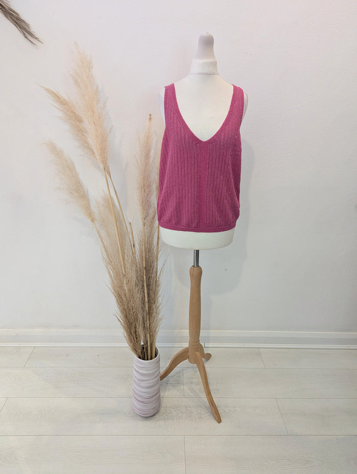 Oliver Bonas pink sparkle top 10 NWT RRP £45