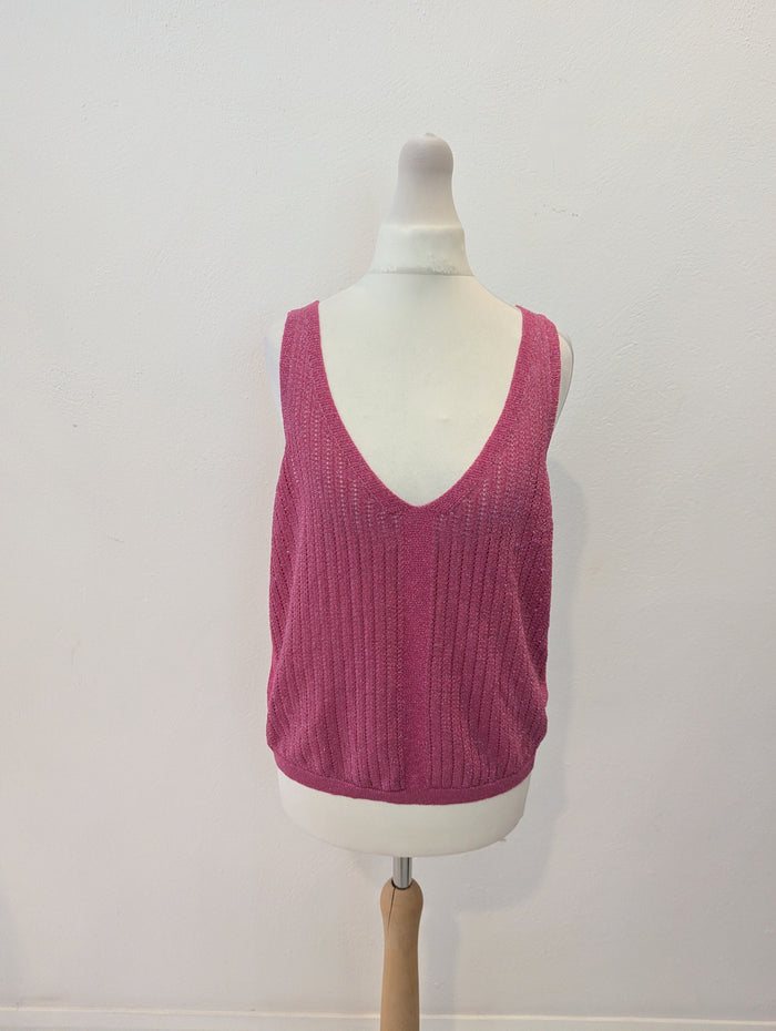 Oliver Bonas pink sparkle top 10 NWT RRP £45