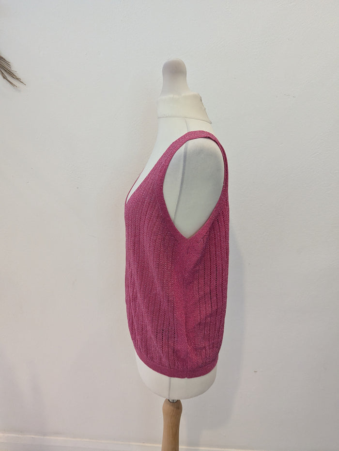 Oliver Bonas pink sparkle top 10 NWT RRP £45