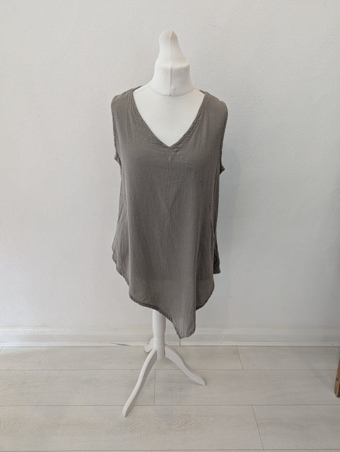 One Life Taupe Cotton Two Piece One Size