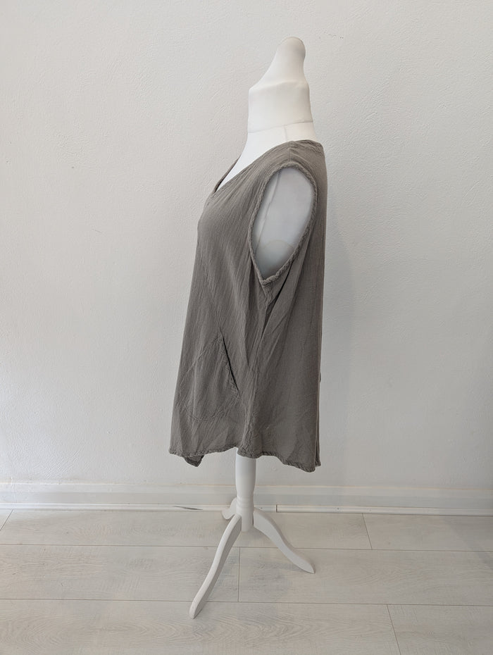 One Life Taupe Cotton Two Piece One Size