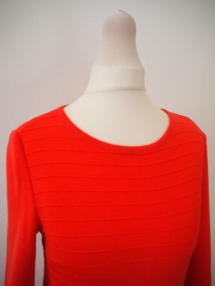 Orange Ribbed Knitted dress M