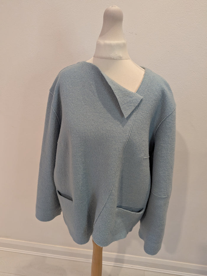 Oska Blue virgin Wool Sweater M