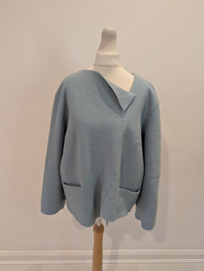 Oska Blue virgin Wool Sweater M
