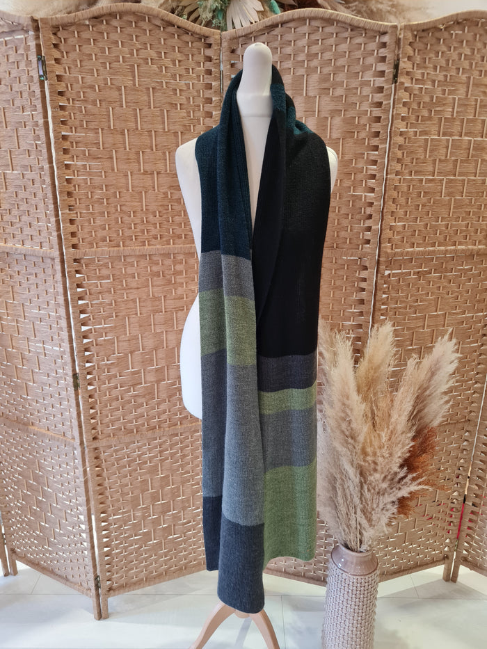 Oska Green Stripe Scarf RRP £150