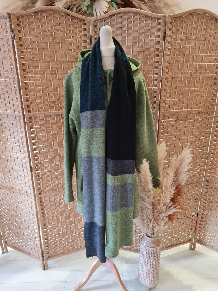 Oska Green Stripe Scarf RRP £150