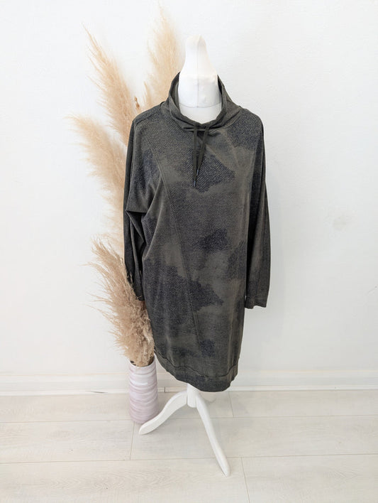 OSKA grey/ khaki pull neck dress 2