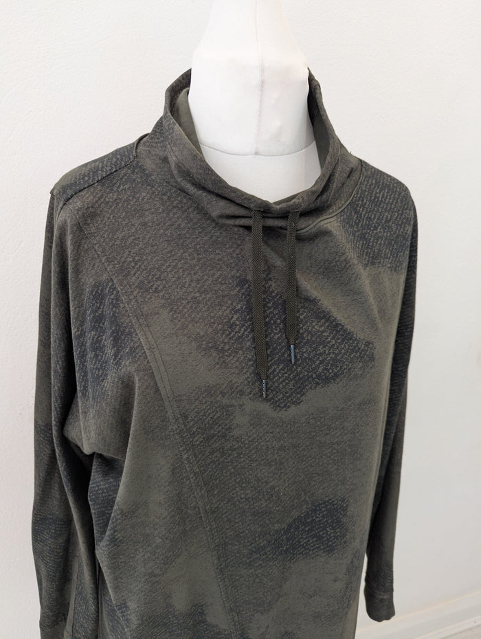 OSKA grey/ khaki pull neck dress 2