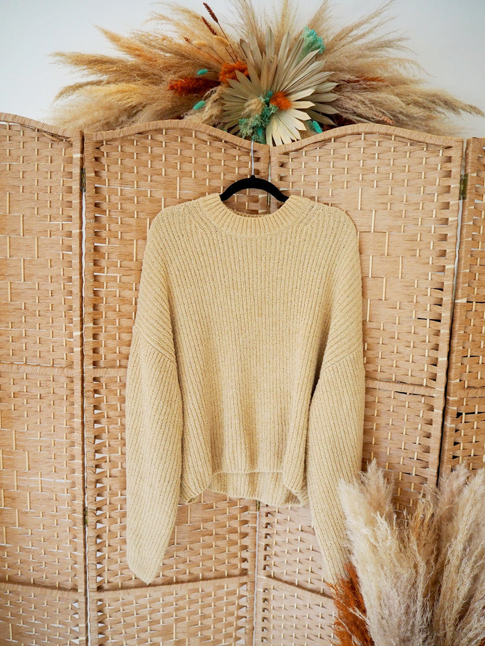 & Other Stories Cream Chunky Jumper L