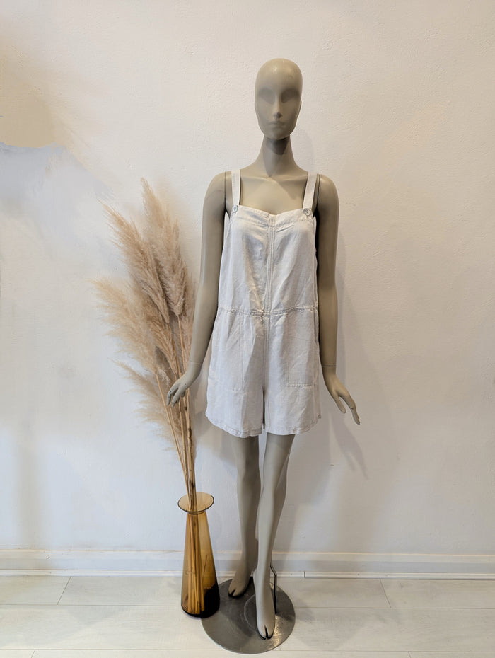 & Other Stories Cream Linen Mix Playsuit 12