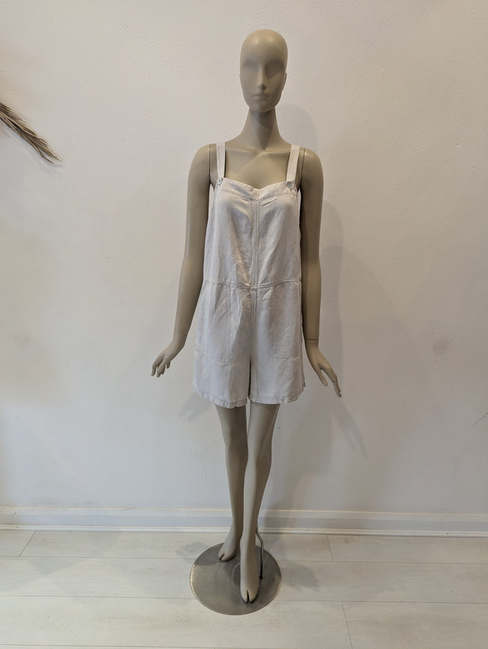 & Other Stories Cream Linen Mix Playsuit 12