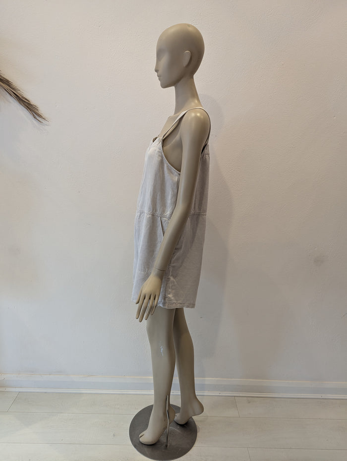 & Other Stories Cream Linen Mix Playsuit 12