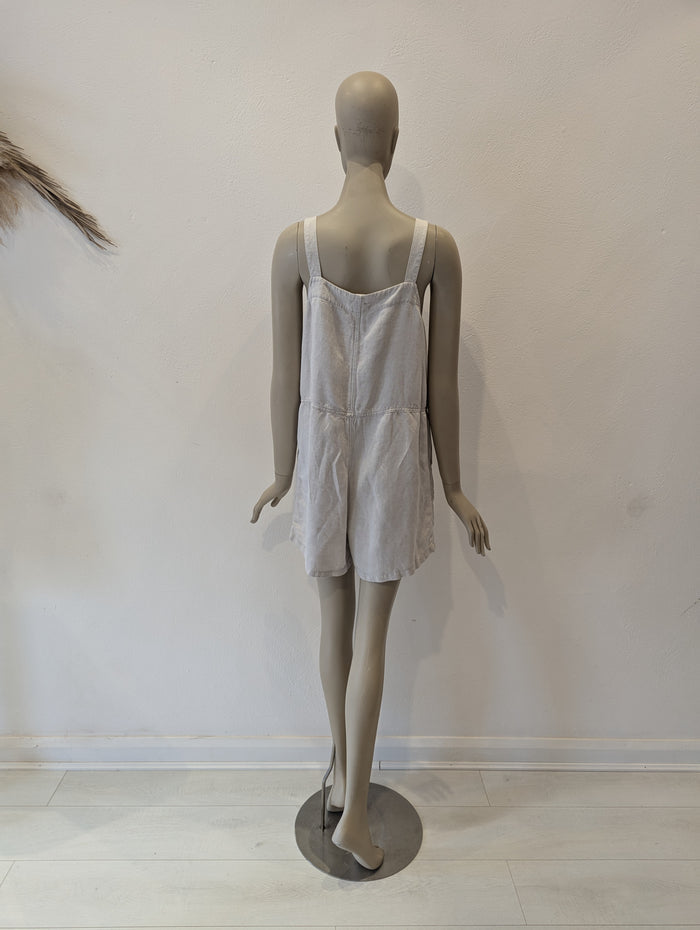 & Other Stories Cream Linen Mix Playsuit 12