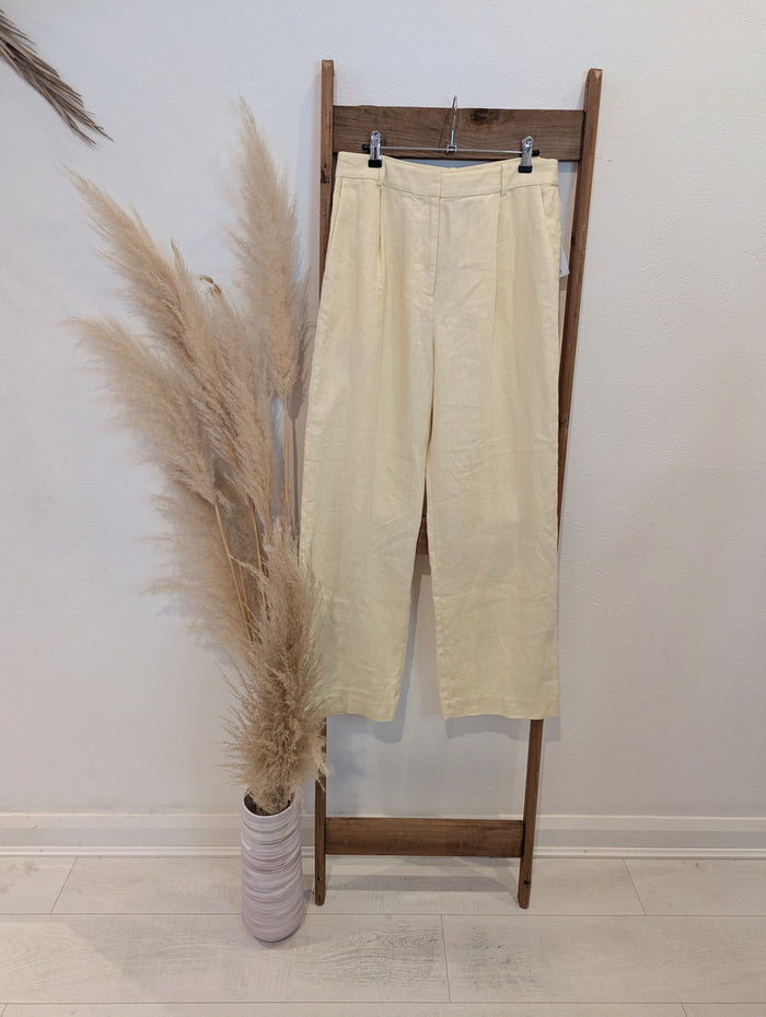 & Other Stories lemon linen trousers 10 NWT RRP £87